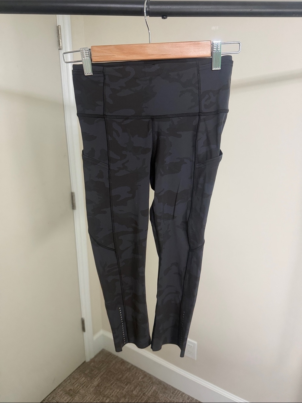 Lululemon Athletica Black Camo High-Rise Leggings